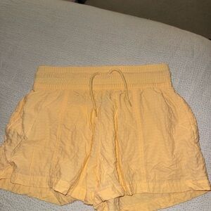 Women's Orange Drawstring Shorts
